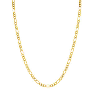 14K Yellow Gold Filled 4.3mm Figaro Chain with Lobster Clasp - 18 Inch